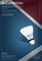 Illustration vectorielle de badminton championnat affiche vecteur