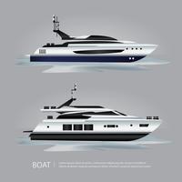 Transport bateau touristique Yacht pour voyager Vector Illustration
