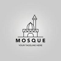 mosquée icône dessin au trait vecteur illustration design minimaliste