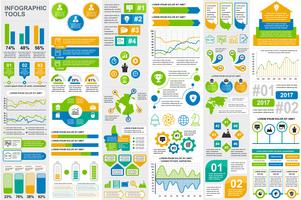 Modèle de conception infographique éléments visualisation de données vecteur. Peut être utilisé pour les étapes, les options, les processus métier, les flux de travail, les diagrammes, le concept d&#39;organigramme, la chronologie, les icônes marketing et vecteur