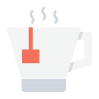 concepts de tasse de thé à la mode vecteur