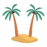 plantes de palmiers de plage vecteur