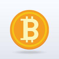 Bitcoin flat design, Numérique ou pièce virtuelle
