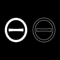 thêta capitale symbole grec lettre majuscule police icône contour ensemble illustration vectorielle de couleur blanche image de style plat vecteur