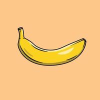 illustration vectorielle de banane. fruit. nourriture saine. style de dessin animé plat adapté à la page de destination web, bannière, flyer, autocollant, carte, arrière-plan, t-shirt, clip-art vecteur