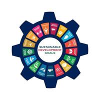 illustration du modèle de logo des objectifs de développement durable vecteur