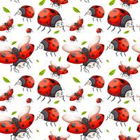 Modèle sans couture de coccinelle vecteur