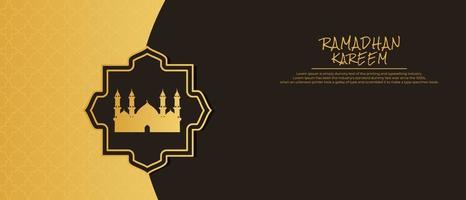 fond de ramadan kareem. arrière-plan islamique, carte de voeux musulmane, invitation, affiche, bannière et espace de copie. approprié pour être placé sur du contenu avec ce thème. vecteur