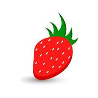 illustration vectorielle de fraises rouges. vecteur