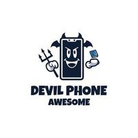 illustration graphique vectoriel du téléphone diable, bon pour la conception de logo