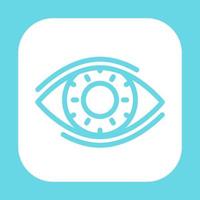 icône de la ligne des yeux, pictogramme vectoriel sur blanc, ophtalmologie, élément du logo optique