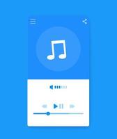 interface de lecteur de musique en streaming, interface utilisateur mobile, vecteur