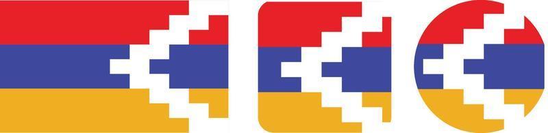 icône du drapeau de la république du haut-karabakh. jeu d'icônes Web. collection d'icônes à plat. illustration vectorielle simple. vecteur
