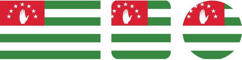 icône du drapeau de l'abkhazie. jeu d'icônes Web. collection d'icônes à plat. illustration vectorielle simple. vecteur