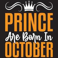 le prince est né en octobre vecteur