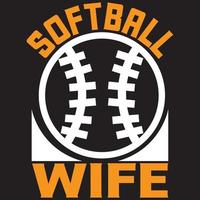 conception de t-shirt femme softball vecteur