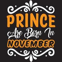 le prince est né en novembre vecteur