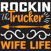 rockin camionneur femme vie vecteur