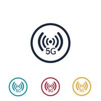 modèle de conception d'illustration de logo 5g vecteur