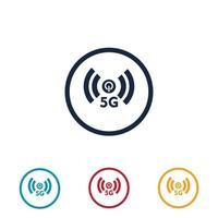 modèle de conception d'illustration de logo 5g vecteur