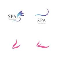 modèle de conception d'illustration vectorielle logo spa vecteur