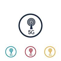 modèle de conception d'illustration de logo 5g vecteur