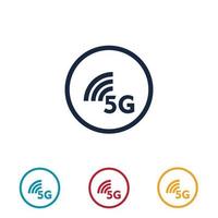 modèle de conception d'illustration de logo 5g vecteur