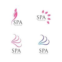 modèle de conception d'illustration vectorielle logo spa vecteur