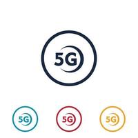 modèle de conception d'illustration de logo 5g vecteur