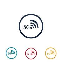 modèle de conception d'illustration de logo 5g vecteur