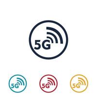 modèle de conception d'illustration de logo 5g vecteur