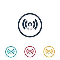 modèle de conception d'illustration de logo 5g vecteur