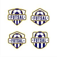 collection de logos de ligue de coupe de futsal vecteur