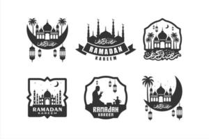 collection de dessins vectoriels ramadan kareem vecteur