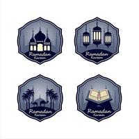 collection ramadan kareem design plat vecteur