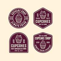 cupcakes boutique vector design logo premium