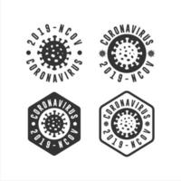 collection de conception de vecteur de logo de virus corona