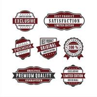 badge rétro collections de qualité premium vecteur