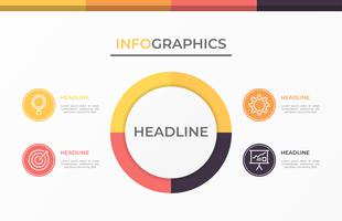 Modèle d&#39;affaires 3D infographie moderne. vecteur