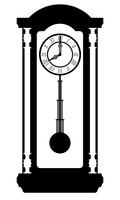 horloge vieux rétro icône vintage vector stock illustration contour noir silhouette