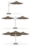 grand parasol pour bars et cafés sur la terrasse ou l&#39;illustration vectorielle de plage vecteur