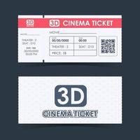 carte de billet de cinéma. directive de modèle d'élément pour la conception. illustration vectorielle vecteur