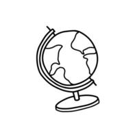 icônes de globe terrestre isolés sur blanc. illustration vectorielle. vecteur