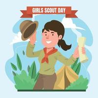 journée des scouts féminins vecteur