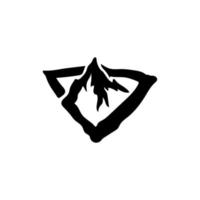 concept de logo de point de montagne himalaya noir. illustration vectorielle vecteur