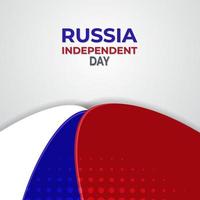 jour de l'indépendance de la russie. vecteur de carte de voeux créative