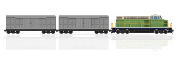 train avec locomotive et wagons vector illustration