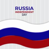 jour de l'indépendance de la russie. vecteur de carte de voeux créative