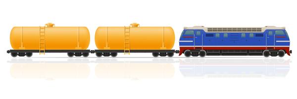 train avec locomotive et wagons vector illustration