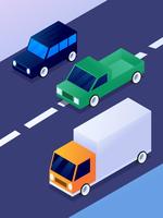 Amazing Isometric Transportation Clip Art Set vecteur